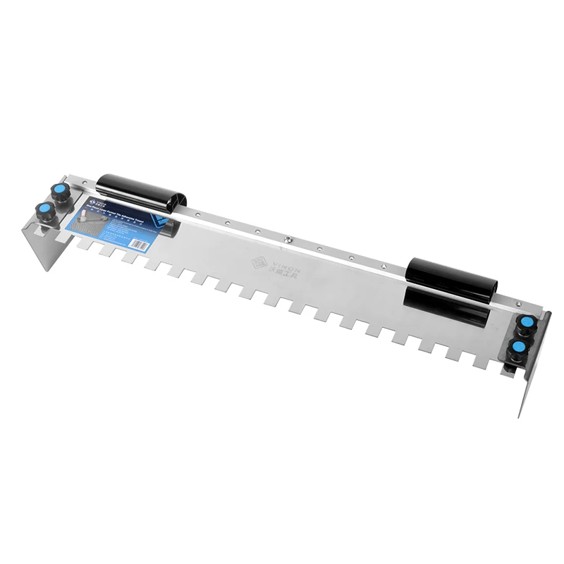Square Notched Trowel Home Wall Curved Handle Multifunctional Decoration Stainless Steel for Large Format Tiles