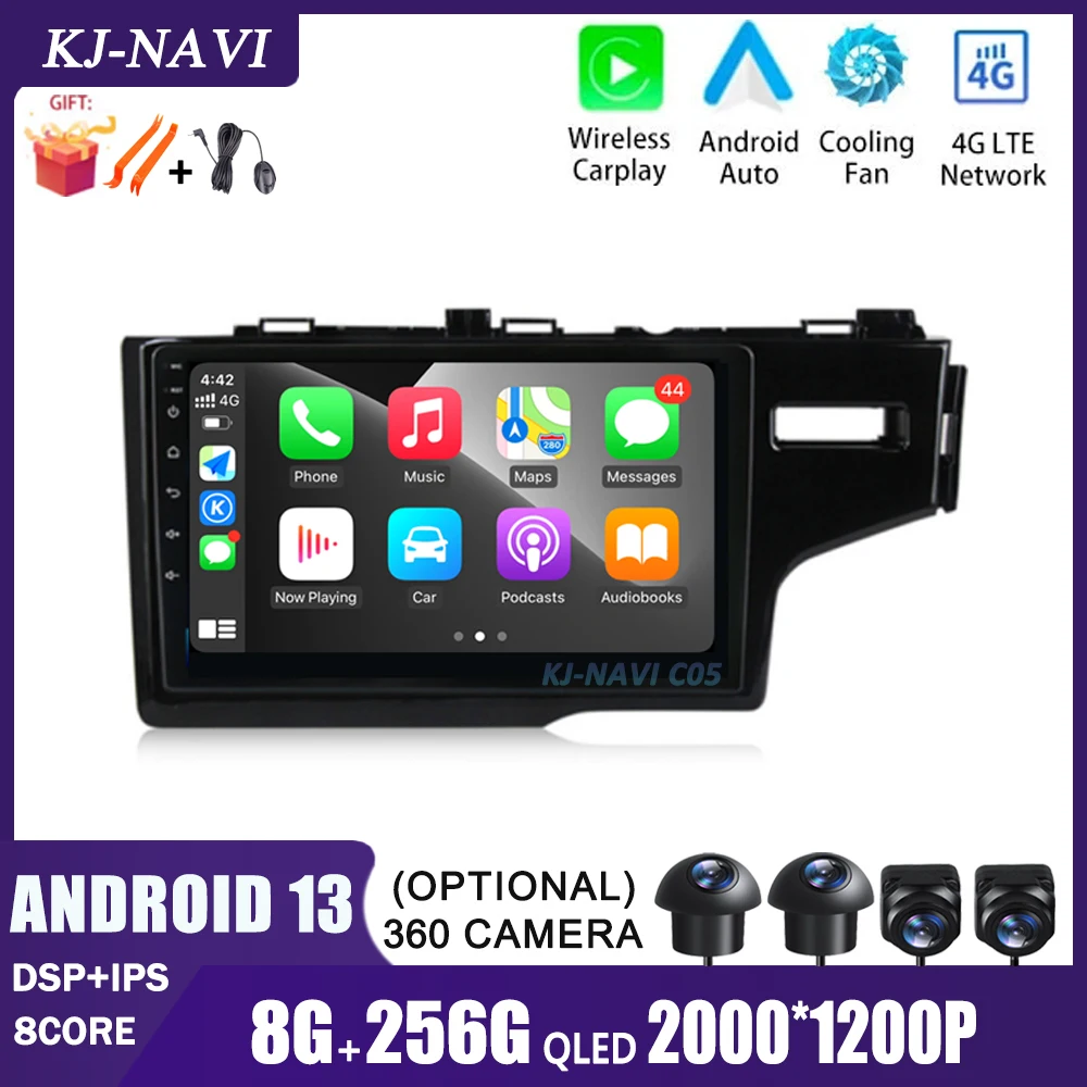 Android 11 Car Radio Carplay Auto GPS For Honda Jazz 3 2015 2020 Fit 3