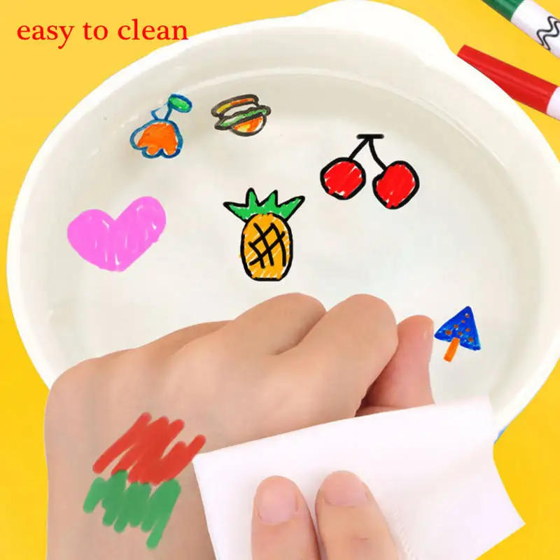 Floating Ink Pens Floating Pen Set Water Painting Pen Drawing Toy Educational Toys Educational Drawing Toy Magical Water Painting Pen Colorful Mark Pen Markers Floating Ink Doodle Water Pens Children Montessori Early Education Toys
