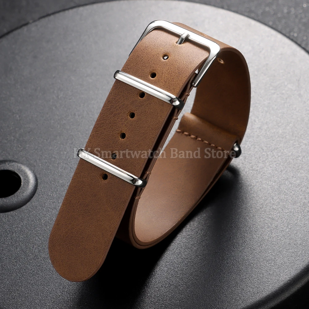 Leather Watch Strap – Universal Cowhide Wristband Replacement Bracelet