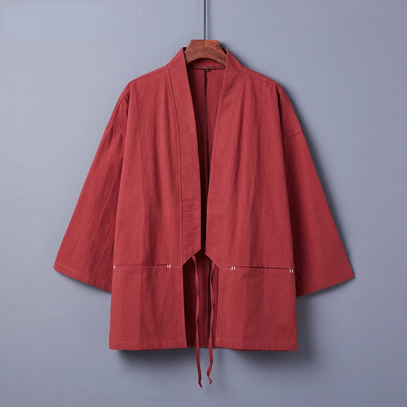Japanese Kimono Cardigan Man Kimono Samurai Costumes Streetwear Haori Asian Clothes Yukata Jackets Traditioanl Japanese Clothing