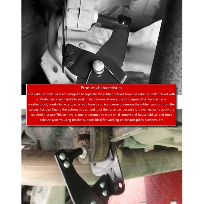 Corrosion Resistant Universal Exhaust Hanger Removal Puller Auto Exhaust Pipe Rubber Pad Tool Special Disassembly Tool