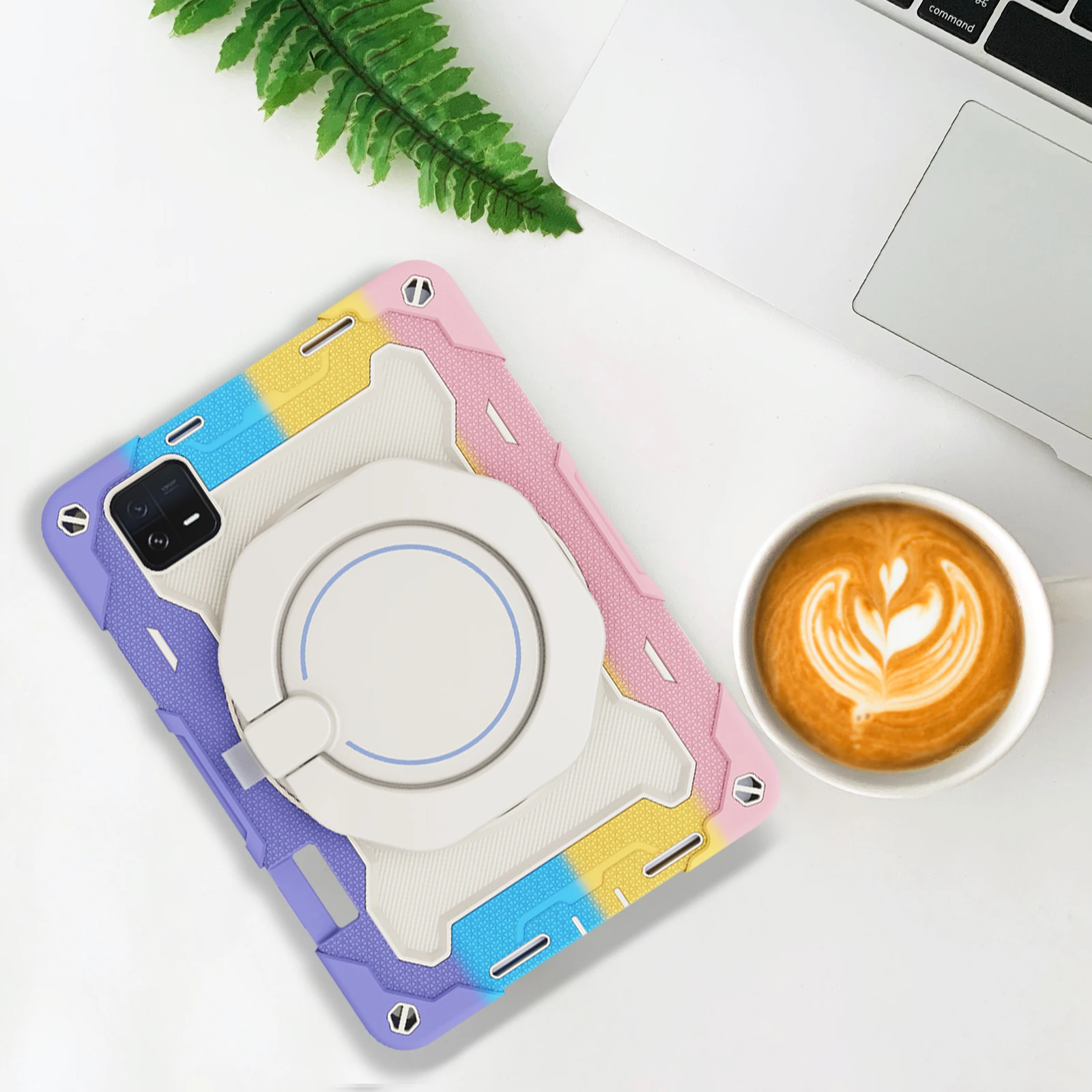 Fodral för Xiaomi Pad 6 11 tums surfplatta Fodral Soft Silica gel Ring Rotate Stand Anti-fall Skyddsskydd för Xiaomi Mi Pad 6 Pro_voghion.com