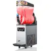 Stainless Steel Commercial Slushie Maker 15L Capacity Smoothie Machine 110V Customizable Drinks LED Bowls Fast Freezing Ideal 1