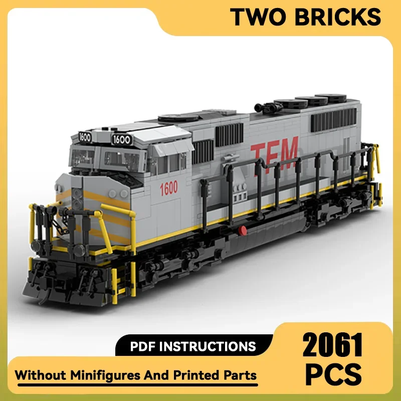 

Модель автомобиля Moc, строительные блоки, TFM SD70MAC, Тяговая локомотивная технология, модульные блоки, подарки, рождественские игрушки, Наборы «сделай сам» в сборе