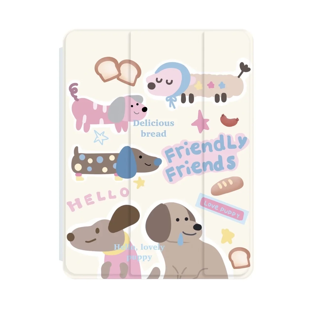 

Cartoon Dachshund Dog Tablet Case For iPad 6 5 Mini6 Pro 2022 10th 2021 2020 2019 Air5 4 3 3Folds Kickstand Pen Slot Smart Cover