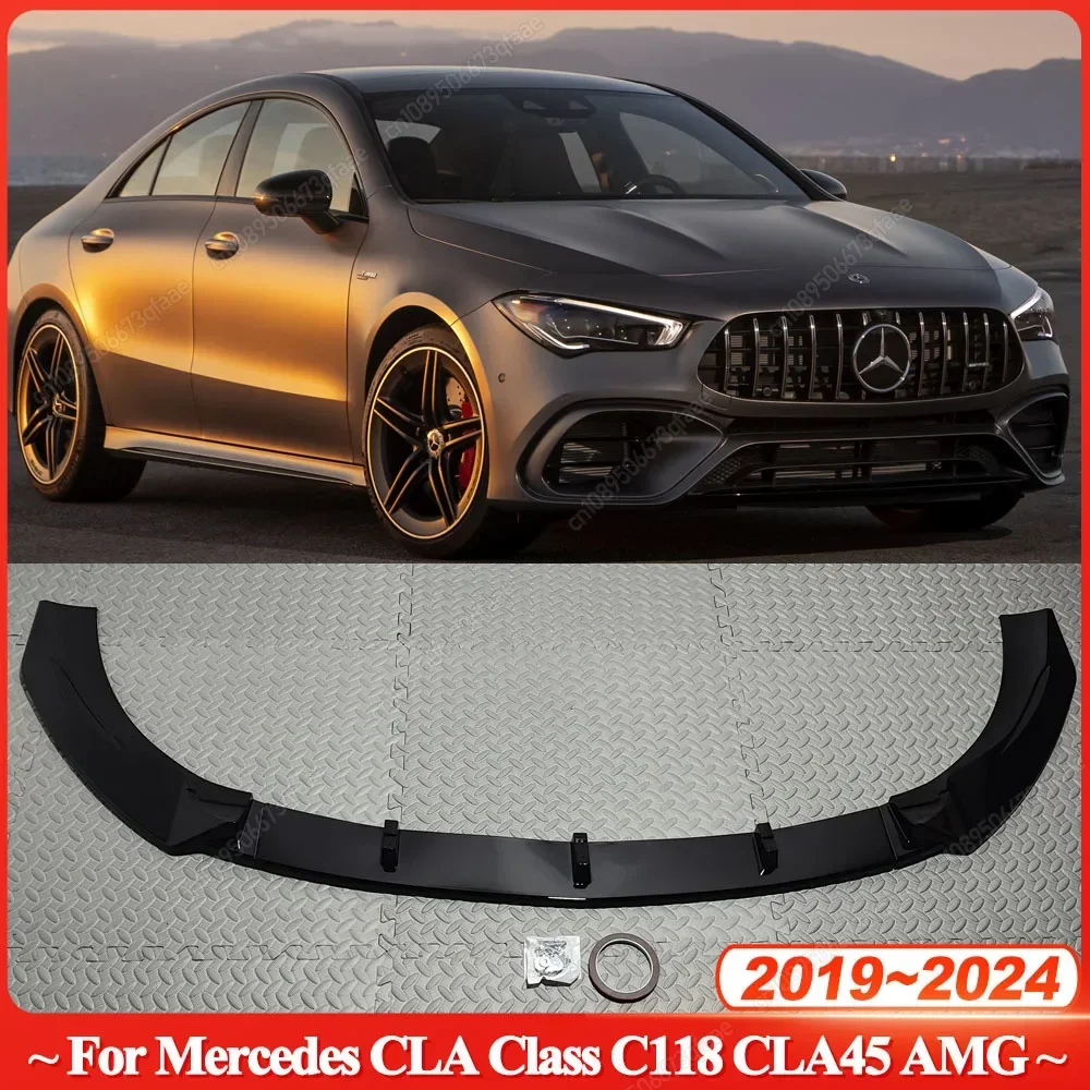 Car-Front-Bumper-Lip-Spoiler-Splitter-Diffuser-For-Mercedes-Benz-CLA ...