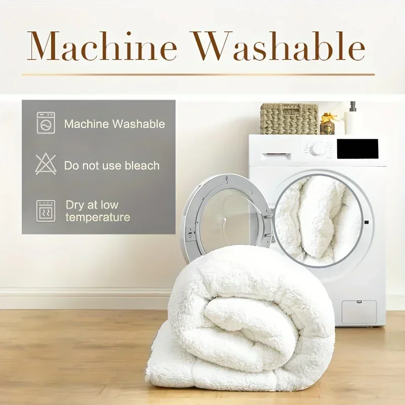Fleece MattressTopper-Extra Thick Luxury Plush Bed Pad Soft Pillow Top With Polyester Fill forBack Pain Relief and Winter Warmth 5