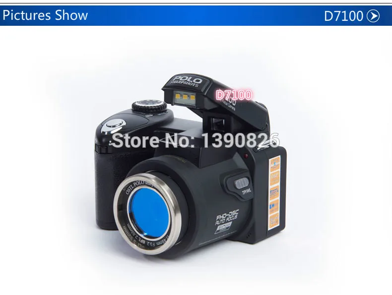 2021 HD Digital Camera POLO D7100 33MP Auto Focus Professional SLR Video Camera 24X Optical Zoom Three Lens Bag  Video Camera