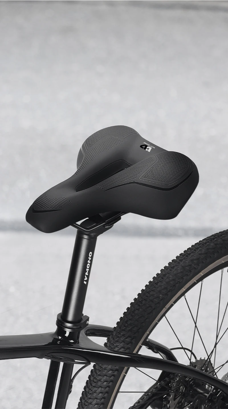 WEST BIKING Weicher Fahrradsattel, universeller Komfort-Fahrradsitz mit hohler, atmungsaktiver Stoßdämpfung für MTB, Straßenstadt, Radfahren – Detail 16