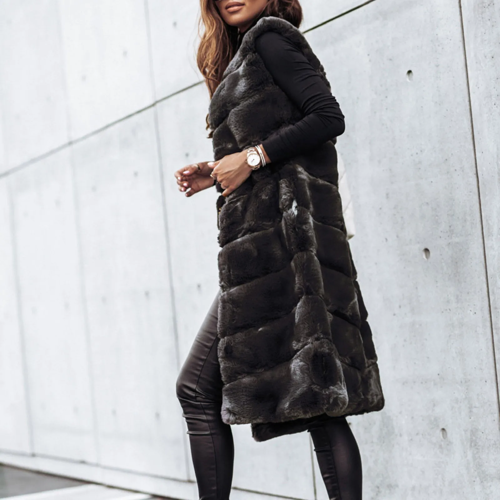 

Утолщенные теплые длинные пальто из искусственного меха зимние женские пальто из искусственного плюша высокого качества женские пальто Роскошные элегантные пушистые куртки