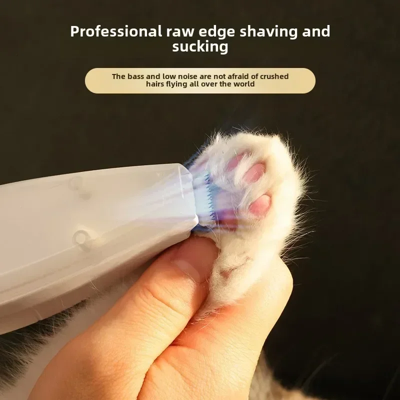 Pet Clipper Dog Hair Trimmer Pet Hair Trimmer Dog Clipper 2 in 1 Professional Hair Clipper Dogs With Vacuum Cleaner For Pet Grooming Kit Cat Shaving Feet Hair Electric Pusher