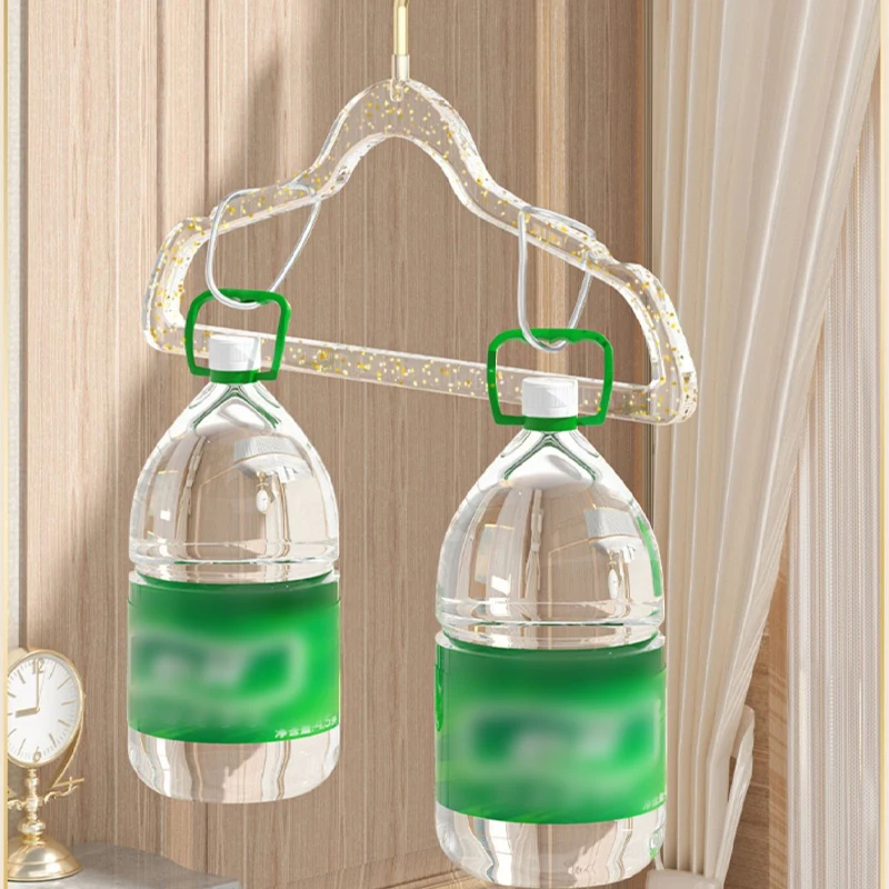 10/20pcs Clear Acrylic Hangers Non-Slip Plastic Transparent Flash Closet Organizer Save Space Camisole Skirts Dressing Storage 3