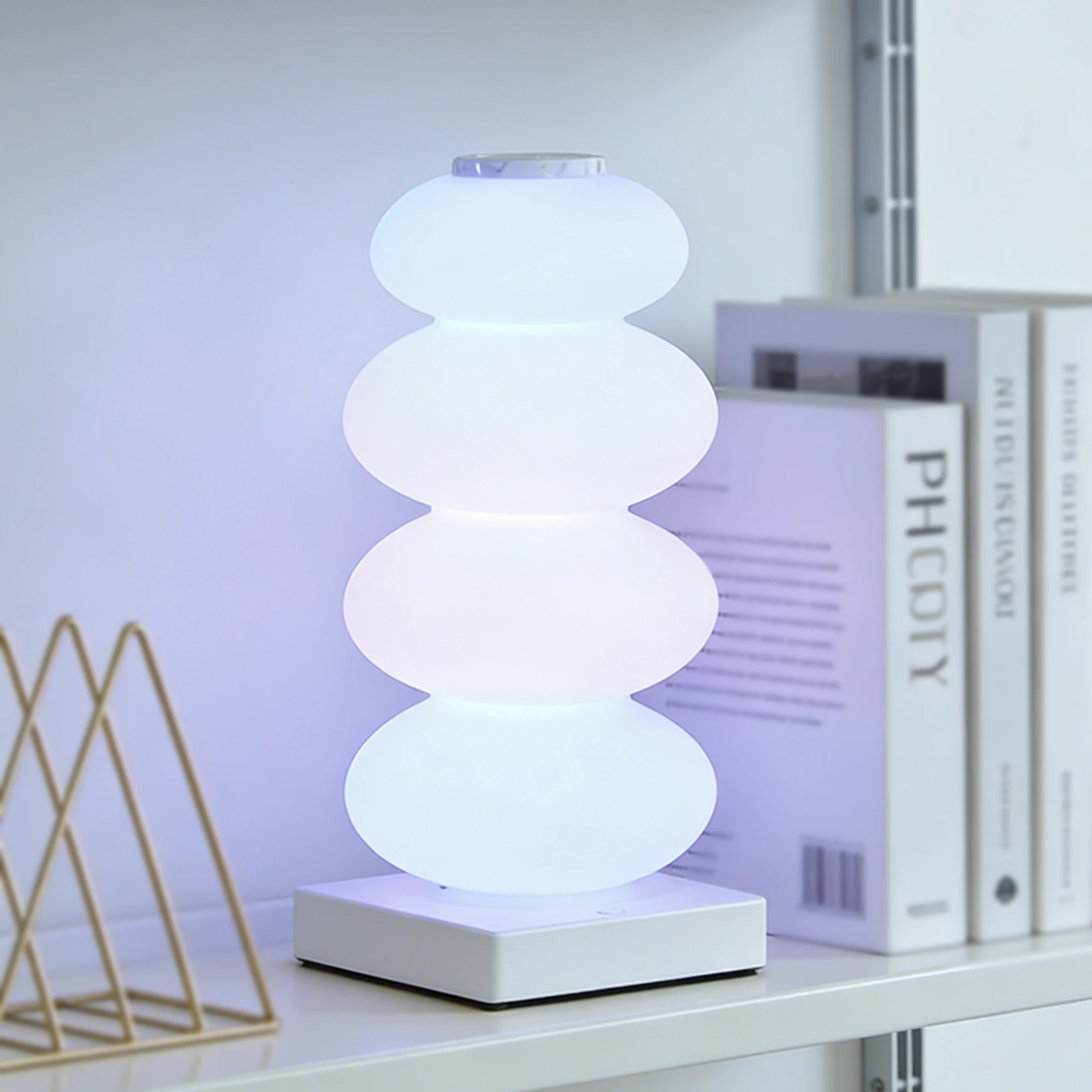 캔디 모양 LED 테이블 램프, 어린이 방, 침실, 거실, 보육원, 창의적인 선물용 밝기 조절 가능한 색상 변경 야간 조명