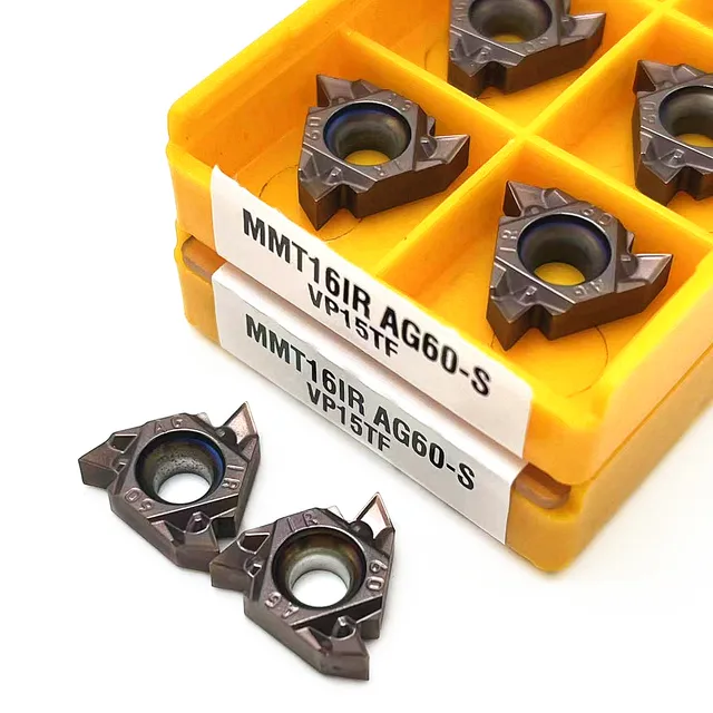 Inserti Carburo Per Filettatura 16ERM AG60 - 10 Pezzi Per Acciaio Inox, Per Tornio CNC - Foto 9