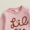 Princess Kids Girls Tulle Skirt Set Outfits Family Sister Matching Outfit Long Sleeve Letter Sweatshirt with Skirt Infant Outfit 4