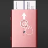 Business Card Holder Hand Push Card Case Bank Card Membership Cards Package Metal Ultra Thin Business Card Box Organizer 4