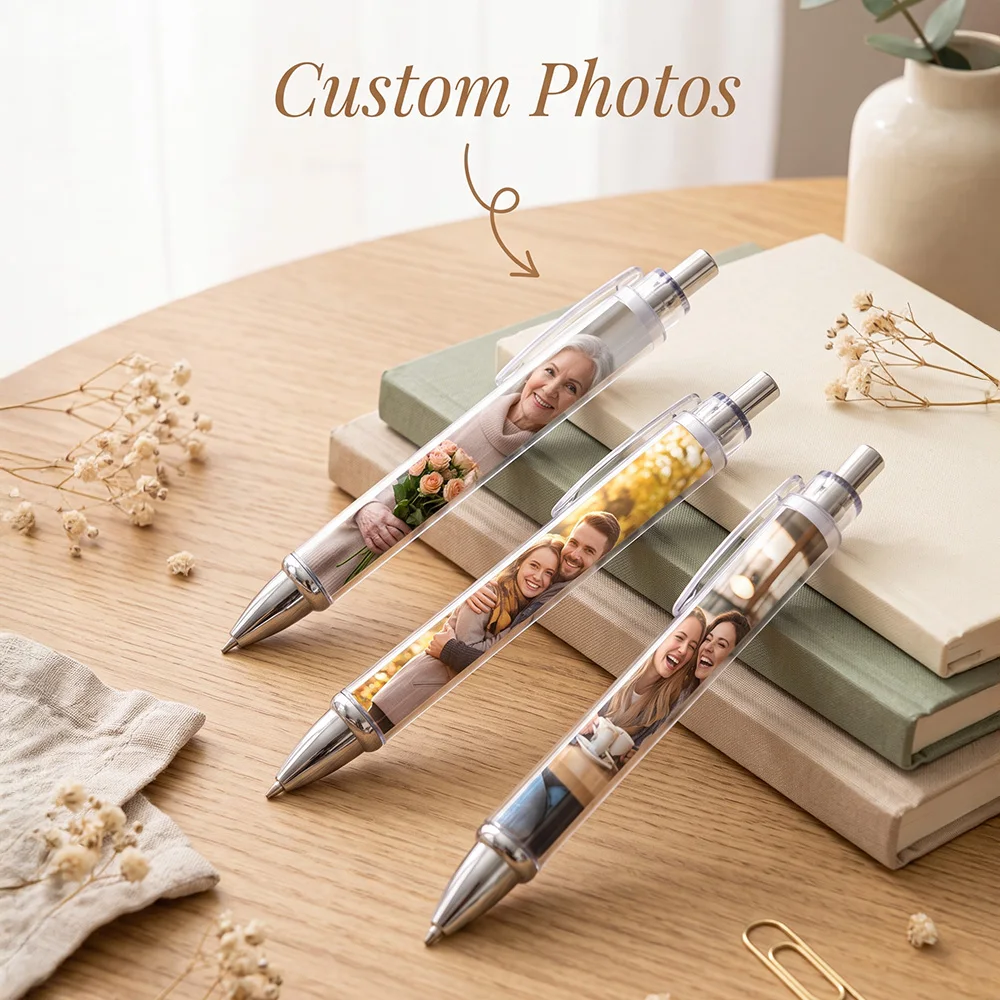 Customized Photo Insert Pen - Personalized Clear Ballpoint Pen
