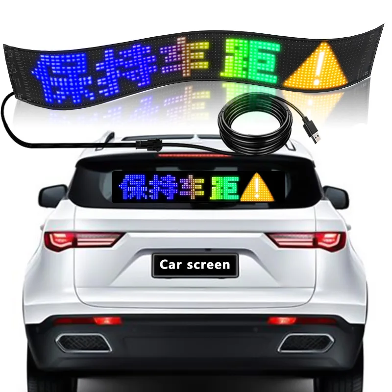 Bluetooth LED Display Screen Message Scrolling Sign Board Soft Flexible Led Panel Car Display For Store Advertising flexible led panel digital message moving soft led sign board rgb text matrix module screen advertising running led car display