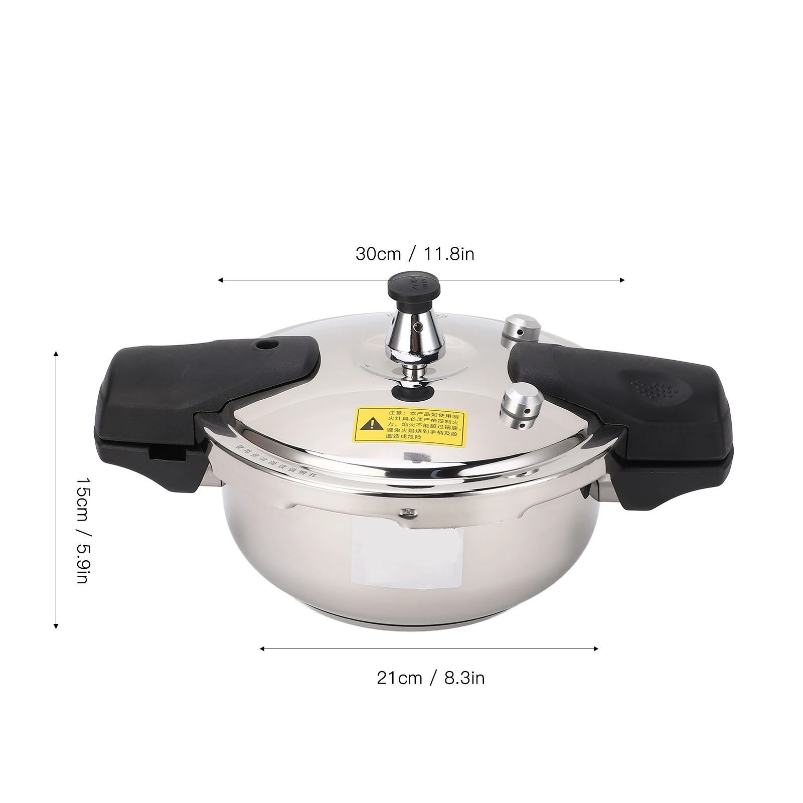 Stainless Steel Mini Pressure Cooker Safe Explosion Proof 1.8L 1.8 Liter Pressure Cooker Oyster Fish Head Pot for Gas Stove