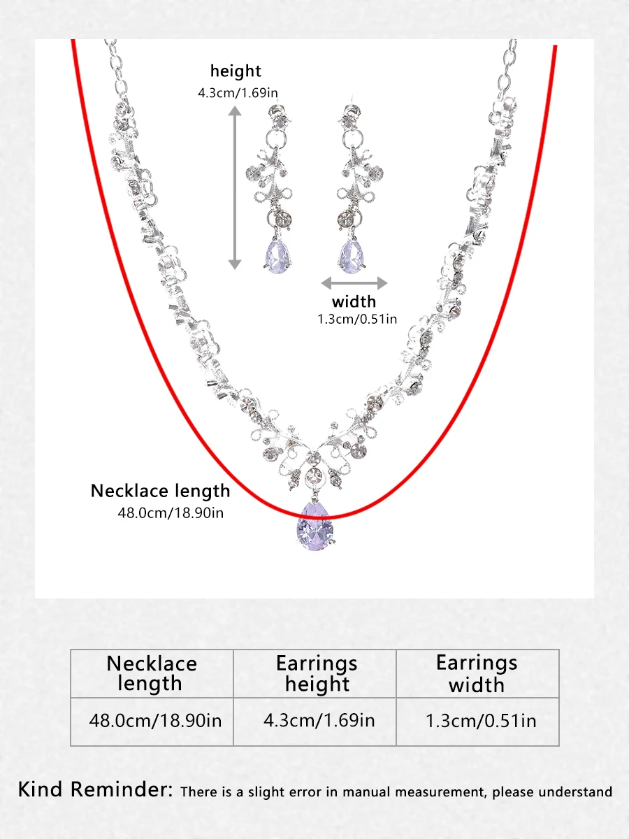 Bridal Jewelry Sets Bridal Headwear Set Crown Necklace Earrings Four Piece for Women&rsquo;s Wedding and Birthday Parties