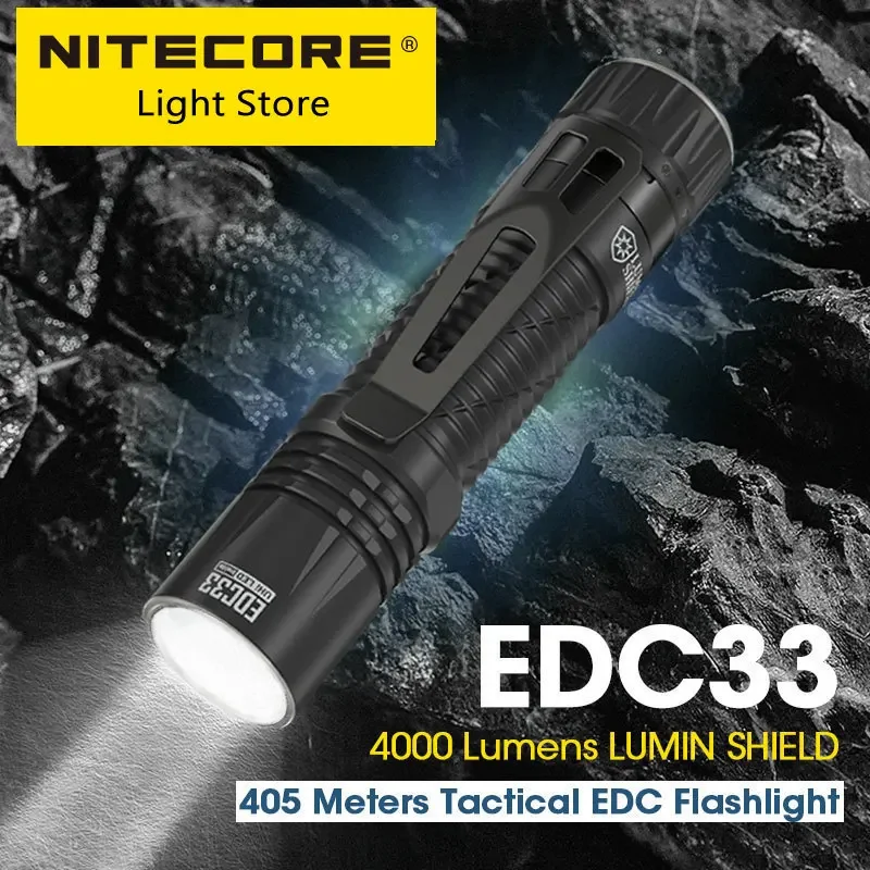 Nitecore LED  , USB-C  ġ , 4000mAh Ƭ ̿ ͸, ߿ EDC , EDC33, 4000 , Ǹ