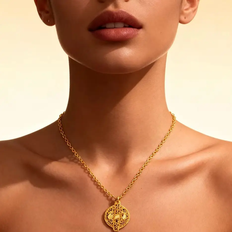 ethiopian jewelry set gold Necklace and earrings set for women 24k high quality plated jewelry sets weddings mother gifts