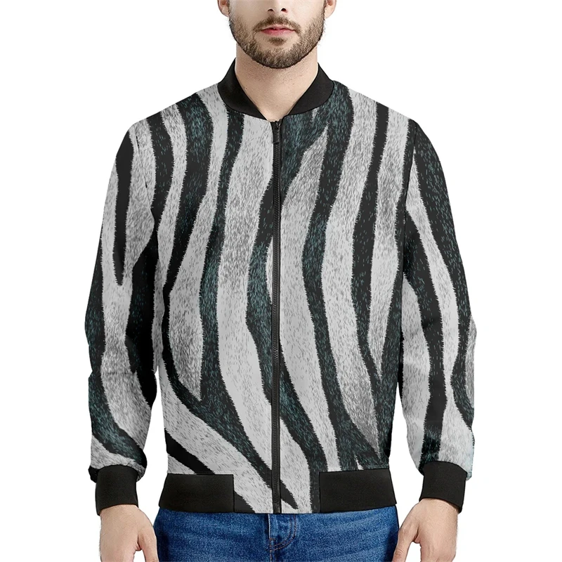 thumbnail image 1 of Chaqueta de vuelo para hombre y mujer, novedad de 2024, con estampado 3D de tigre de Harajuku, estilo hip hop callejero, chaquetas de bombardero con cuello alto, camisetas de manga larga, 1 of 4