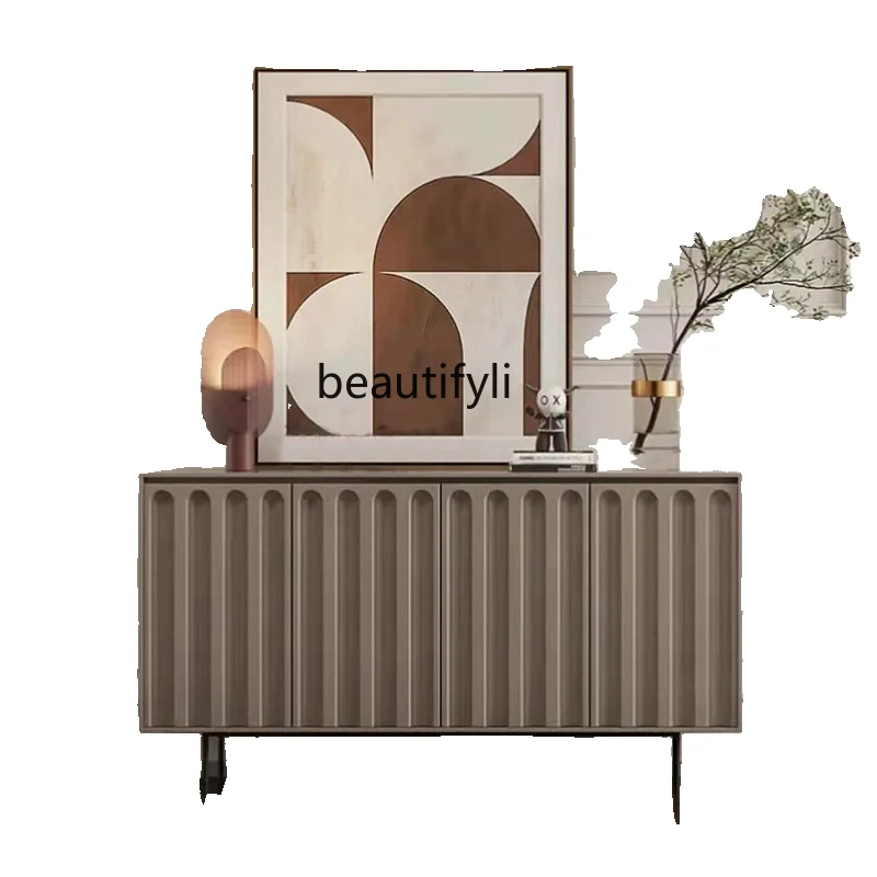 

Customized Simple Sideboard Cabinet Tea Cabinet Locker Simple Master Silent Style Minimalist Paint Entrance Cabinet Nordic