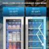 24 Inch Wine and Beverage Refrigerator Dual Zone Wine Fridge with  Safety Locks Under Counter Wine Cooler Beer Fridge 20 Bottles 5