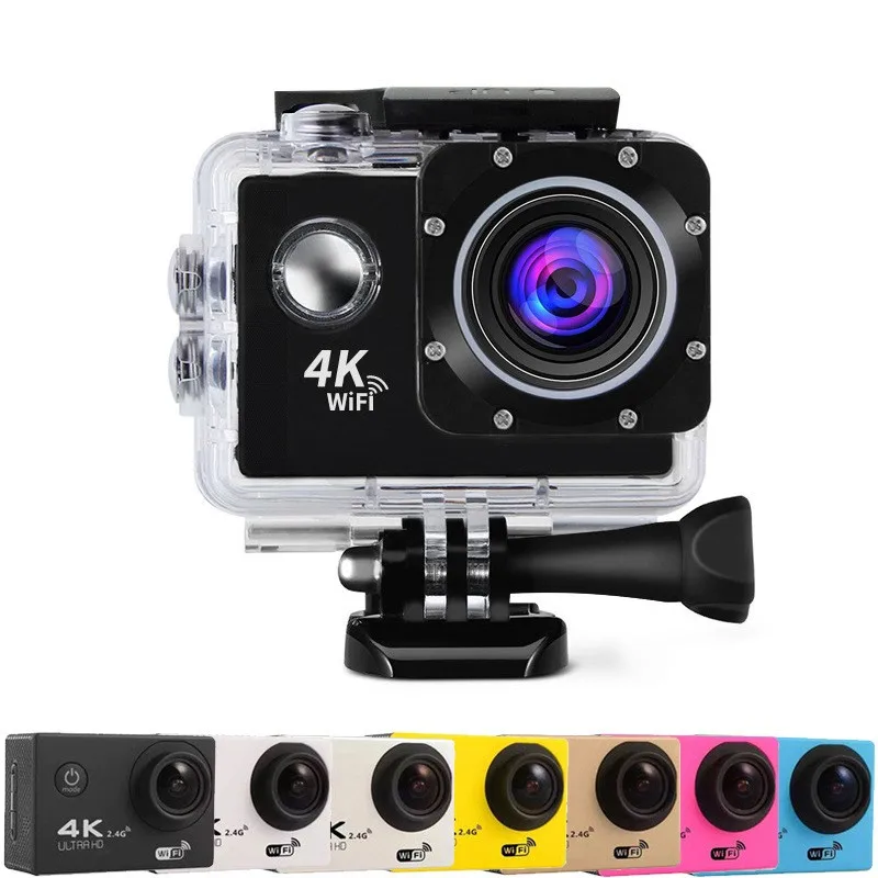 Action CamerasWirelessRemote Control 4k Waterproof Wifi Time-Lapse ShootingTrail Amera go pro Submersible Camera for Motorcycle