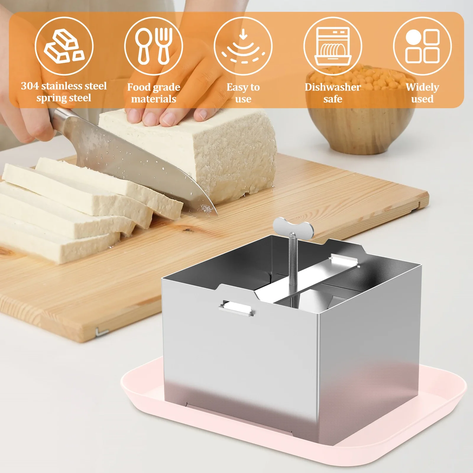 Tofu Press Mold Kit Cheese Making Molds Food Grade Stainless Steel Tofu Maker Kitchen Utensils Tofu Mold