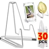 1-30Pcs Clear Acrylic Coin Display Stand Holders Small Easel Rack Trading Card Holder Support For Kpop Idol Card Organizer 1