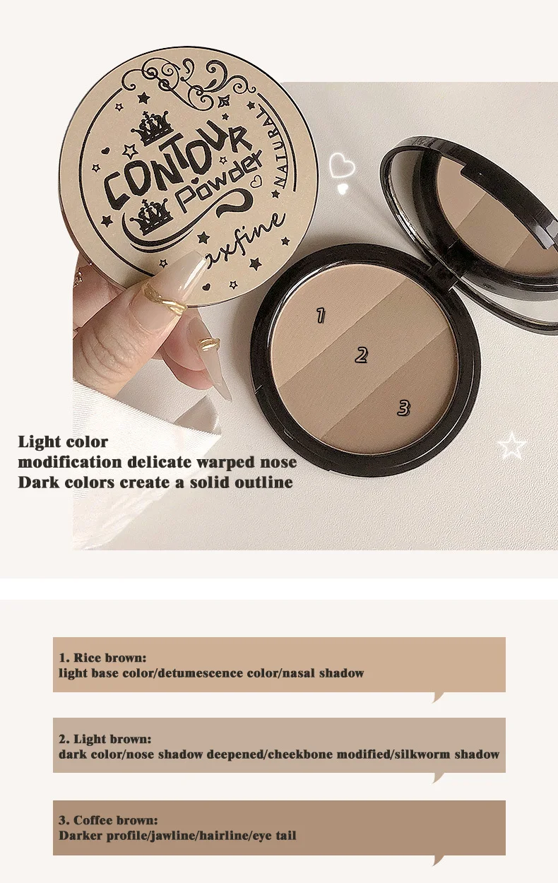 Bronzer Highlighter Palette Gesicht Matt Braun Kontur Rouge Puder_voghion.com