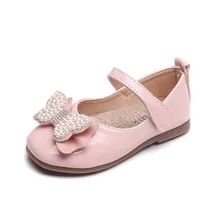 

Baby Girls Shallow Sandals 2022 Kids Summer Princess with Bow Chic Children Fashion Pearls and Rhinestone Beautiful Flat Sandals