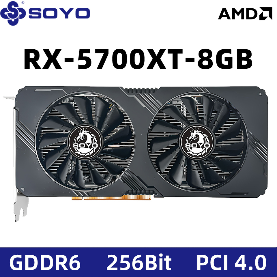 SOYO ÐÐ¾Ð²Ð°Ñ RX5700XT 8G GDDR6 ÐÐ°Ð¼ÑÑÑ 256Bit HDMI-ÑÐ¾Ð²Ð¼ÐµÑÑÐ¸Ð¼ÑÐ¹ DP PCIE3.0x16 Ð´Ð»Ñ Ð¸Ð³ÑÐ¾Ð²Ð¾Ð³Ð¾ ÐºÐ¾Ð¼Ð¿ÑÑÑÐµÑÐ°