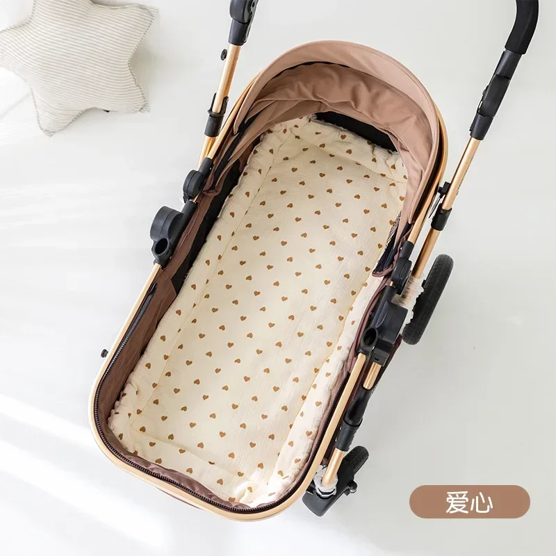 Cartoon Bear Infant Stroller Cushion – Soft Cotton Newborn Seat Pad and Mattress