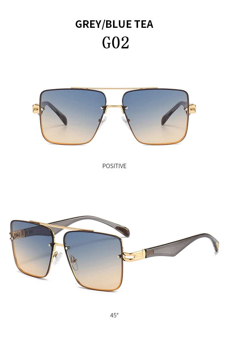 Óculos de sol quadrados femininos oversized vintage moda_voghion.com