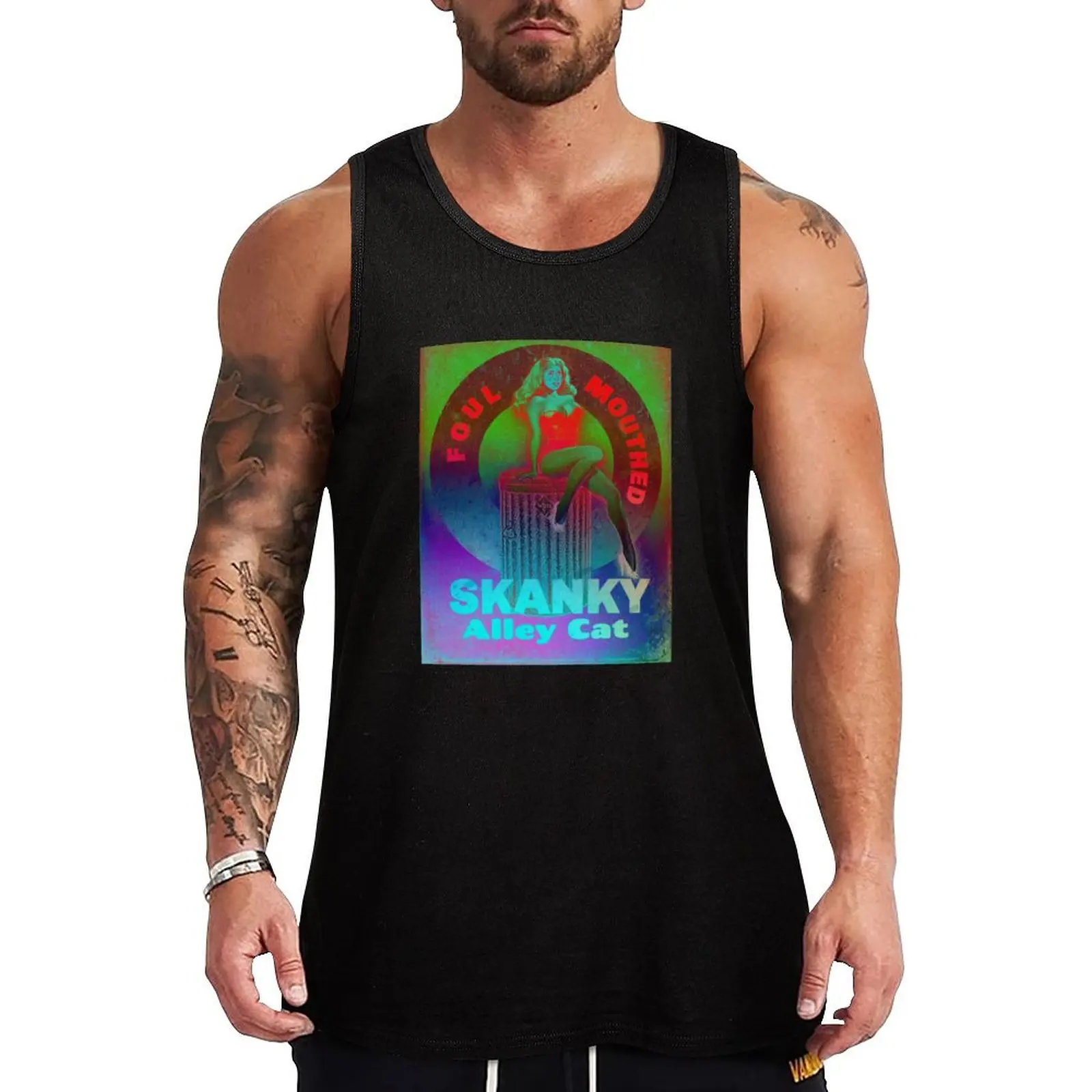 

Foul-Mouthed Skanky Alley Cat by NuanceHoe Tank Top Men's gym articles Gym clothes