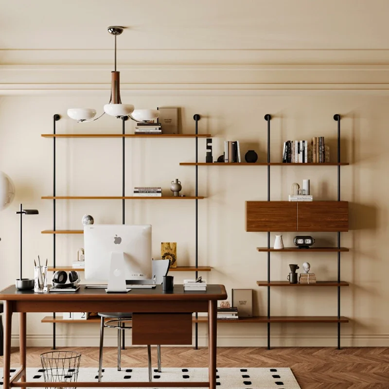 Furniture Home Organizer Room Bedroom Shelf Industrial Rotating Storage Library Book Luxury Interior Estante Bookshelf Books