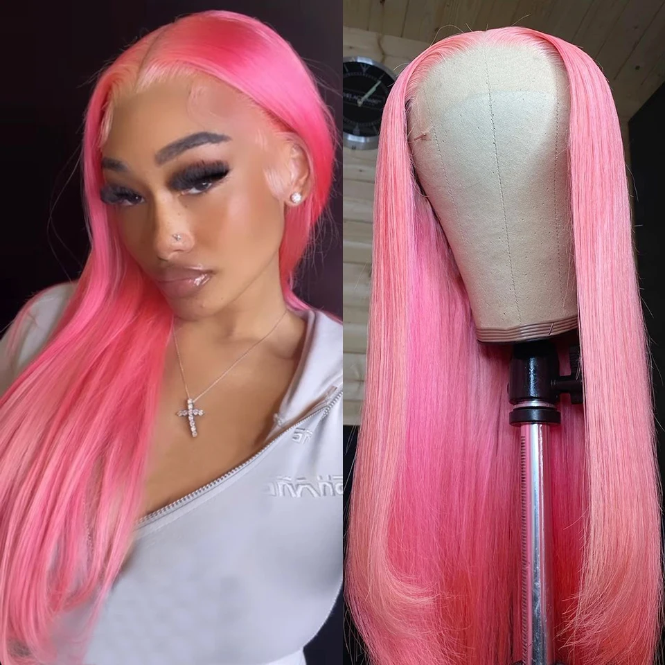 Lace Front Wig Charisma Silk Straight Synthetic Lace Front Wig Synthetic Lace Wigs For Women Frontal Wig Pink Front Cosplay