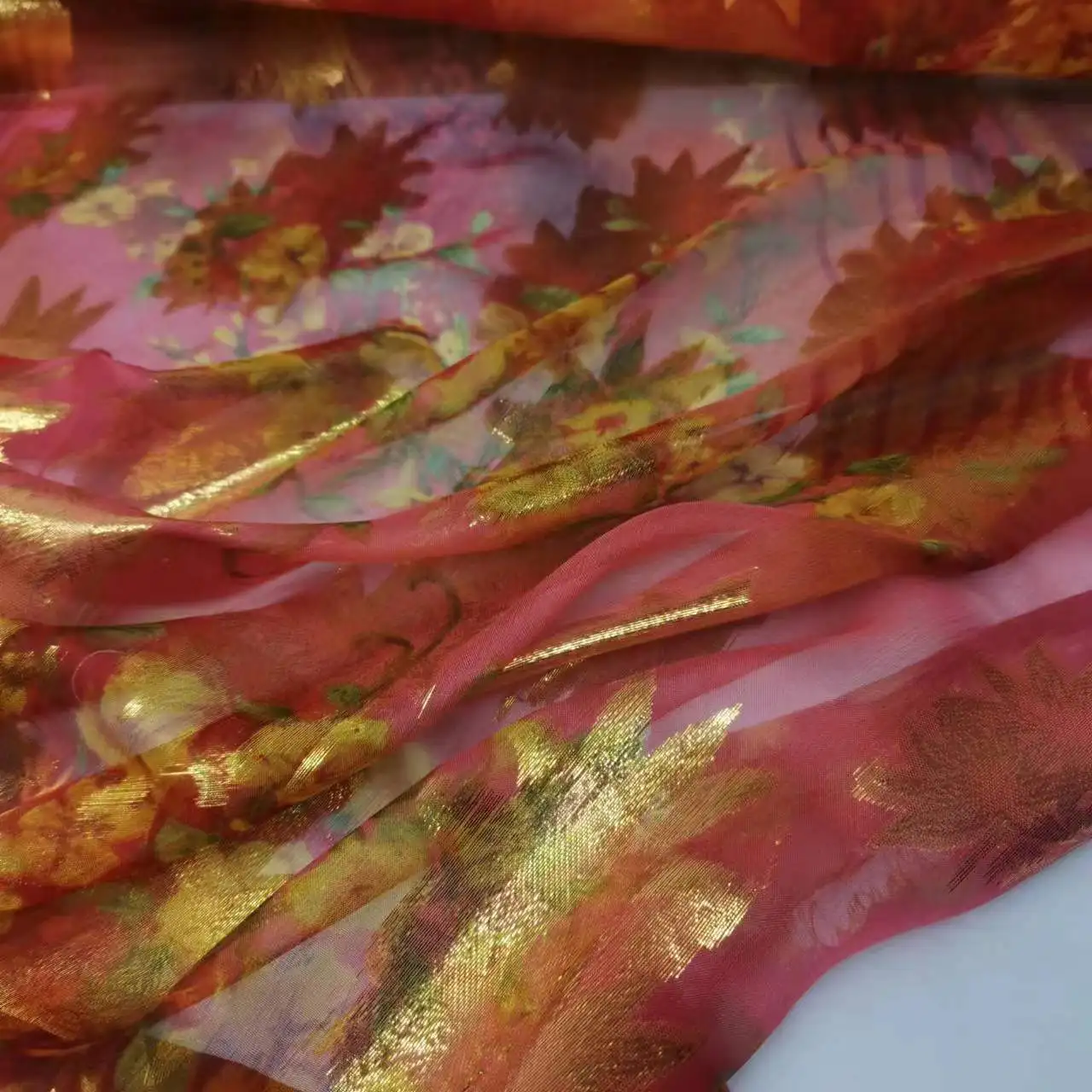 Saree Mulberry Silk Metallic Lurex Brocade Metallic Sudan Toub Fabric Soft Somali Dirac DIY Cloth Dress Scarf Material