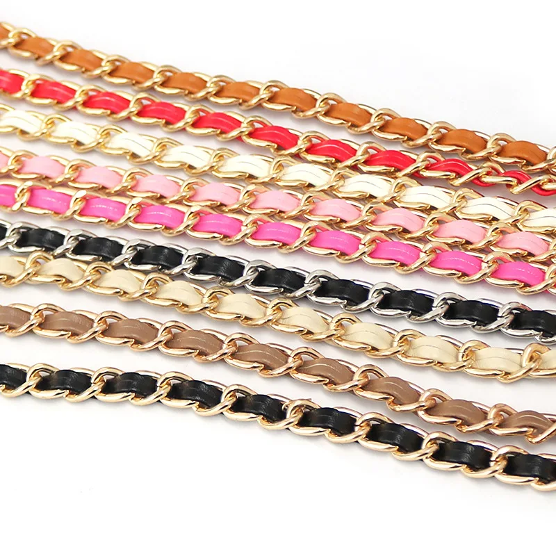 10pcs 120cm Bags Chains Gold Belt Hardware Handbag Accessory Metal Alloy Bag Chain Strap For Women Bags Belt Straps Wholesale