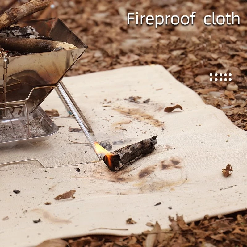 Outdoor Camping Fireproof Cloth Picnic Barbecue Insulation Mat Fiberglass Mats Flame Retardant High Temperature Fire Blanket