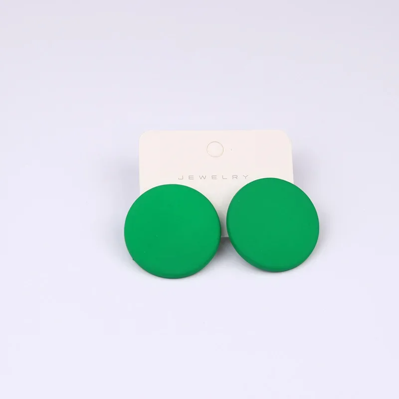 Acrylic Earrings Colorful Earrings Fashion Earrings 20-color Round Spray Paint For Women