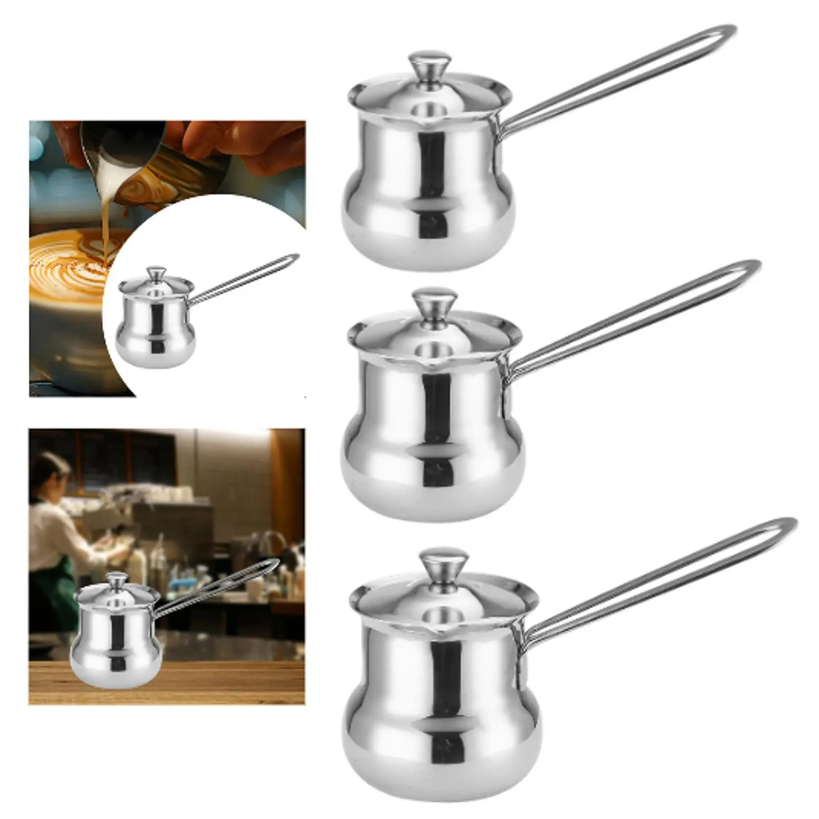 Turkish Coffee Pot Comfortable Grip Coffee Maker for Home Cafe Outdoor