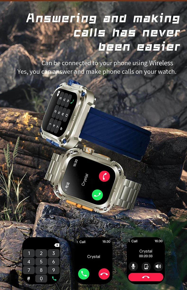 Smartwatch med bluetooth-samtal och träningsspårare för sport_voghion.com