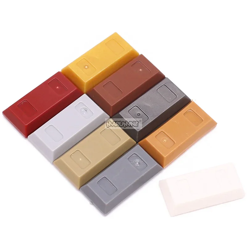 Marumine 50PCS Tile Special 1x2 Ingot Bar Gold Money Pirate MOC Brick Part 99563 Assembles Particles Building Blocks Accessories 4