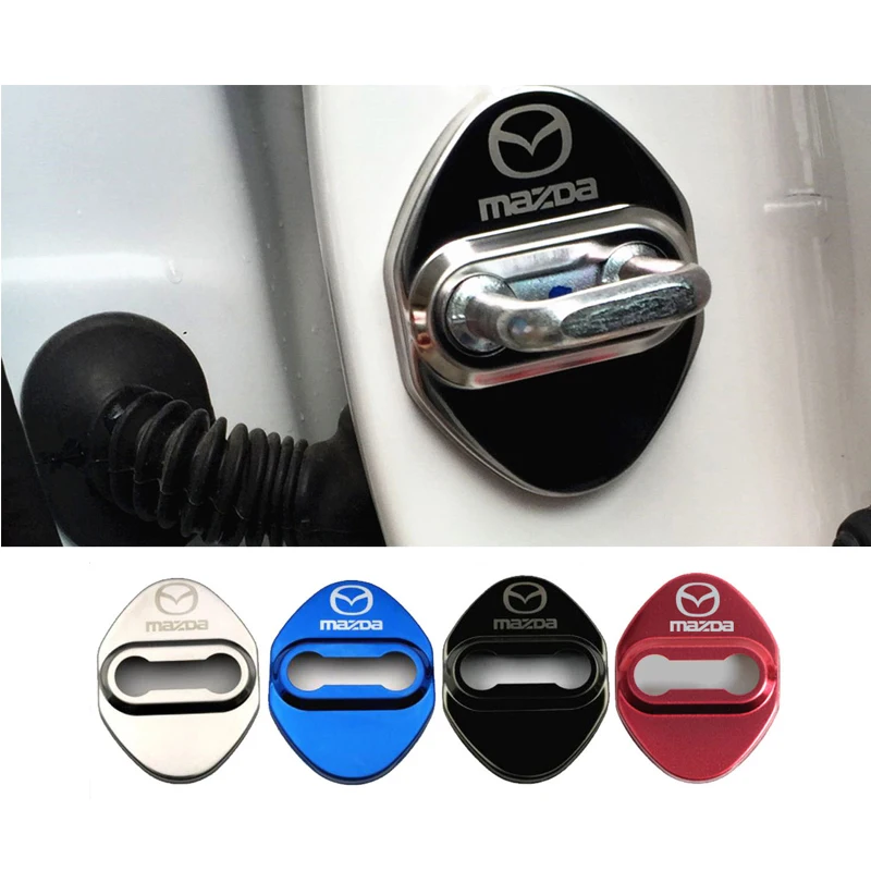 

Car Door Lock Protective Cover For Mazda M6M3M2M5 CX-4 CX-3 CX-5 CX-7 CX-9 Stainless Steel door lock cover Auto Accessories 4PCS