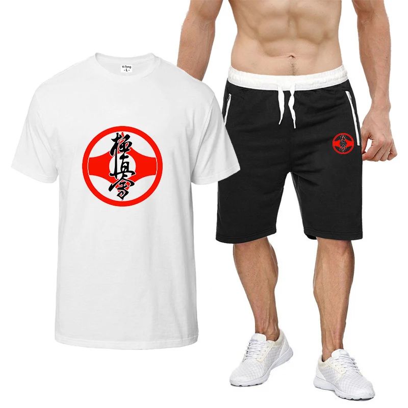 

Kyokushin Karate 2023 Men's New Summer Fashion Casual Sportswear Tracksuit Sports Short Sleeve T-Shirt And Shorts 2 Pieces Sets